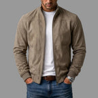 ARDEN™ SUEDE BOMBER JACKET in khaki