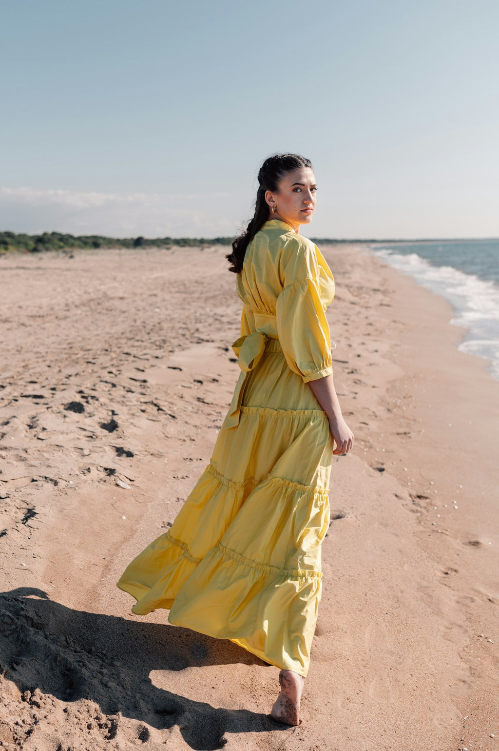 Lina Linen Midi Dress