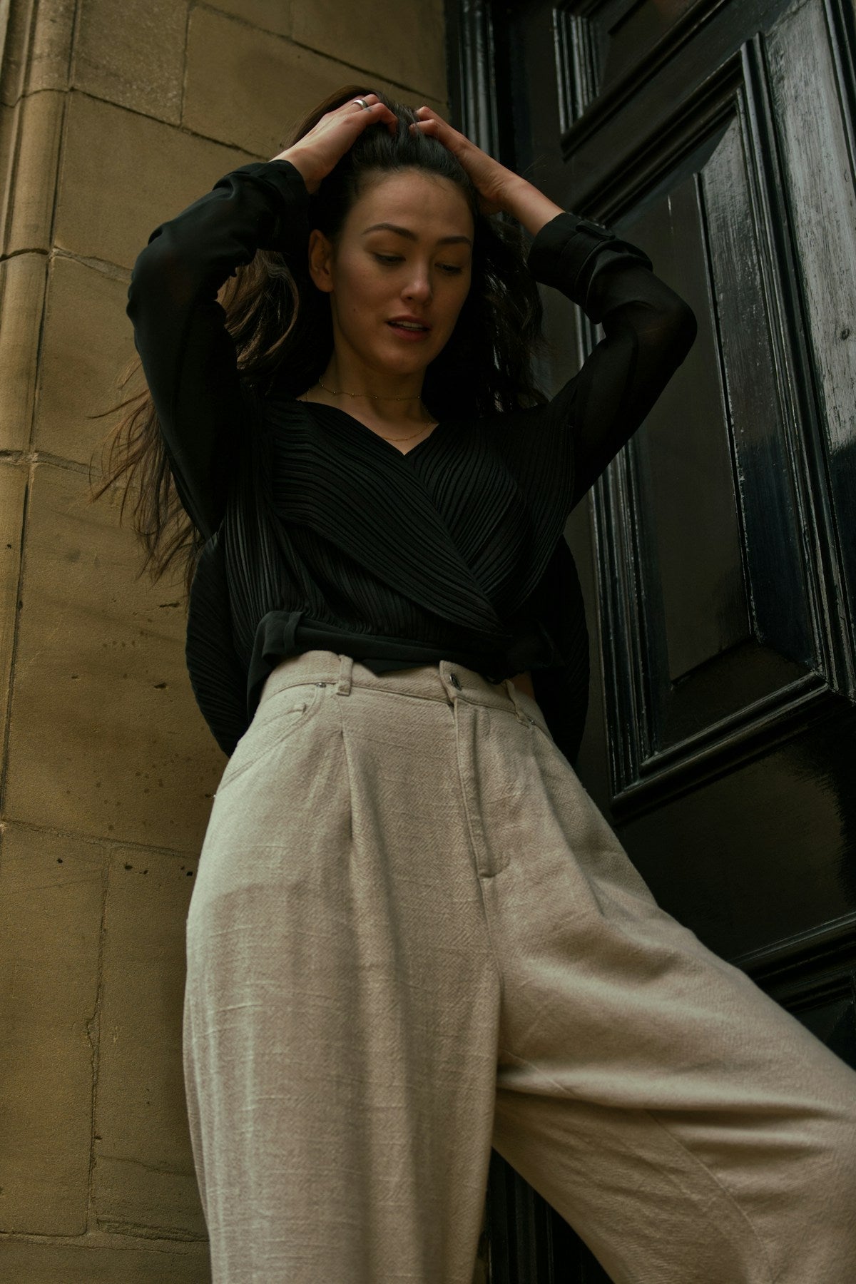 Maris Wide-Leg Linen Trouser