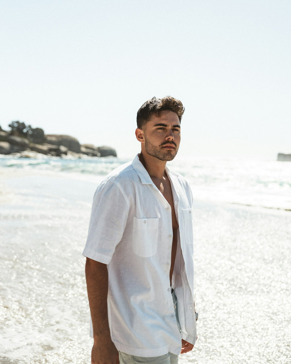 Vance Unstructured Linen Blazer