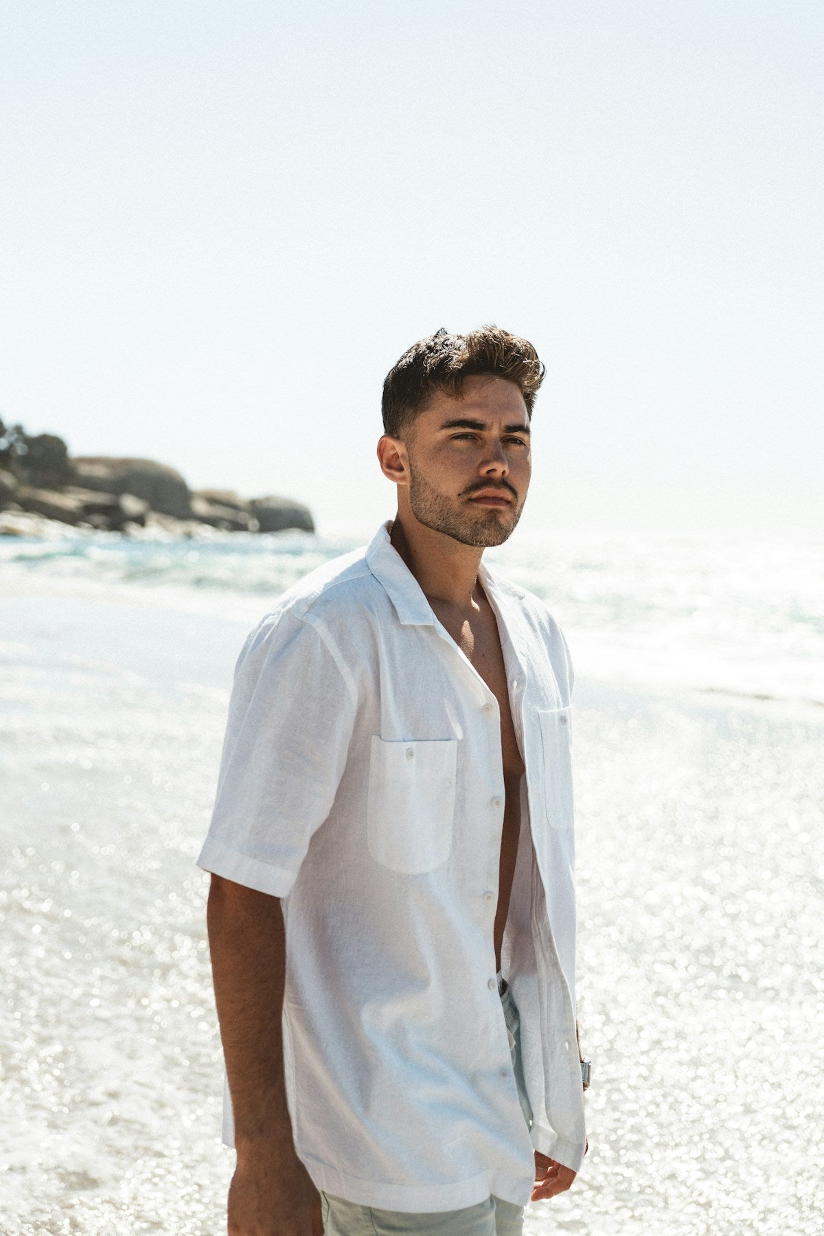 Vance Unstructured Linen Blazer
