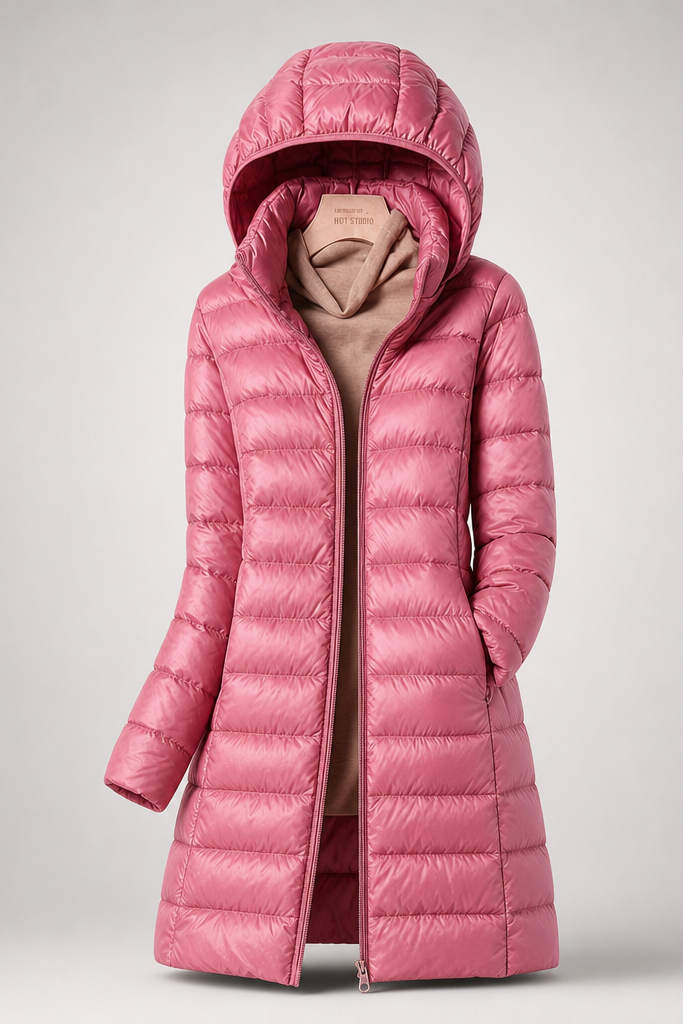 Feathra Ultralight Down Jacket in rose